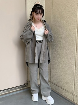「シュシュ」｜「アイテム（ジャケット/アウター）」を使った、WEGOさん（レディース・152cm）の冬コーディネート