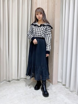 「WC（ダブル シー）のアイテム（ニット/セーター）」を使った、WEGOさん（レディース・150cm）の冬コーディネート
