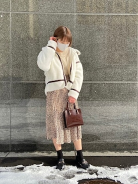 「WEGO（ウィゴー）のアイテム（その他アウター）」を使った、WEGOさん（レディース・160cm）の冬コーディネート