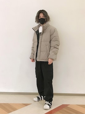 「WEGO（ウィゴー）のアイテム（ダウンジャケット/コート）」を使った、WEGOさん（メンズ・169cm）の冬コーディネート
