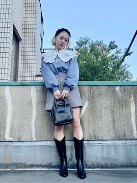 「WC（ダブル シー）のアイテム（スウェット）」を使った、WEGOさん（レディース・158cm）の冬コーディネート