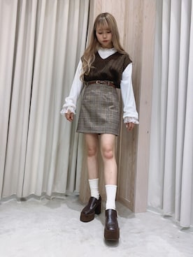 「WC（ダブル シー）のアイテム（スウェット）」を使った、WEGOさん（レディース・150cm）の冬コーディネート