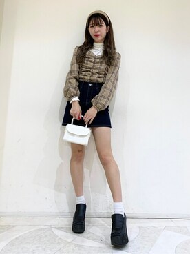 「WC（ダブル シー）のアイテム（ヘアアクセサリー）」を使った、WEGOさん（レディース・161cm）の冬コーディネート