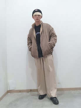 「WEGO（ウィゴー）のアイテム（その他アウター）」を使った、WEGOさん（メンズ・181cm）の冬コーディネート