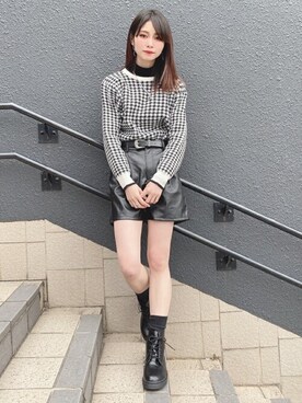 「WC（ダブル シー）のアイテム（ニット/セーター）」を使った、WEGOさん（レディース・162cm）の冬コーディネート