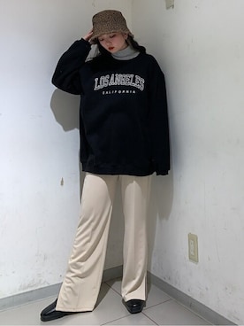 「WC（ダブル シー）のアイテム（スウェット）」を使った、WEGOさん（レディース・152cm）の冬コーディネート