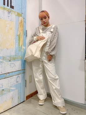 「シュシュ」｜「アイテム（オールインワン・サロペット）」を使った、WEGOさん（レディース・150cm）の冬コーディネート
