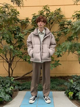 「WEGO（ウィゴー）のアイテム（ダウンジャケット/コート）」を使った、WEGOさん（メンズ・168cm）の冬コーディネート