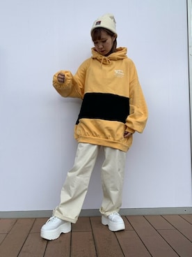 「ベンデイビス」｜「アイテム（帽子）」を使った、WEGOさん（レディース・153cm）の冬コーディネート