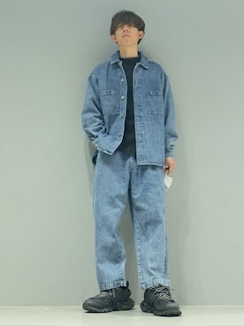 「WEGO（ウィゴー）のアイテム（デニムジャケット）」を使った、WEGOさん（メンズ・174cm）の冬コーディネート