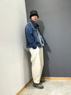 「WEGO（ウィゴー）のアイテム（デニムジャケット）」を使った、WEGOさん（メンズ・179cm）の冬コーディネート