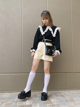 「WC（ダブル シー）のアイテム（スウェット）」を使った、WEGOさん（レディース・150cm）の冬コーディネート