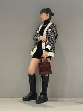「WC（ダブル シー）のアイテム（ブーツ）」を使った、WEGOさん（レディース・161cm）の冬コーディネート