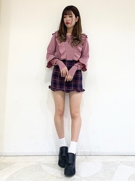 「WC（ダブル シー）のアイテム（ニット/セーター）」を使った、WEGOさん（レディース・161cm）の冬コーディネート