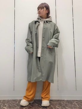 「WEGO（ウィゴー）のアイテム（ステンカラーコート）」を使った、WEGOさん（レディース・155cm）の冬コーディネート