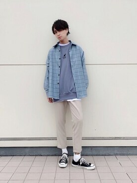 「KANGOL（カンゴール）のアイテム（スウェット）」を使った、WEGOさん（メンズ・168cm）の冬コーディネート