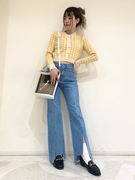 「WC（ダブル シー）のアイテム（カーディガン/ボレロ）」を使った、WEGOさん（レディース・161cm）の冬コーディネート