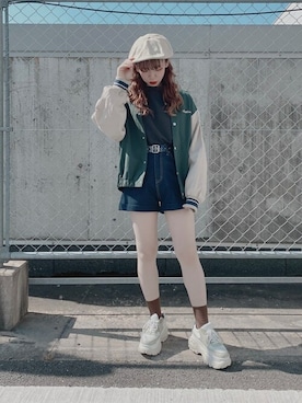 「WEGO（ウィゴー）のアイテム（ハンチング/ベレー帽）」を使った、WEGOさん（レディース・150cm）の春コーディネート