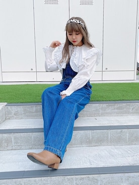 「WEGO（ウィゴー）のWEGO/ワイドカチューシャ（カチューシャ）」を使った、WEGOさん（レディース・150cm）の春コーディネート