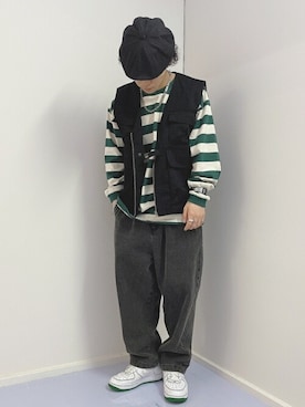 「WEGO（ウィゴー）のアイテム（ハンチング/ベレー帽）」を使った、WEGOさん（メンズ・163cm）の春コーディネート