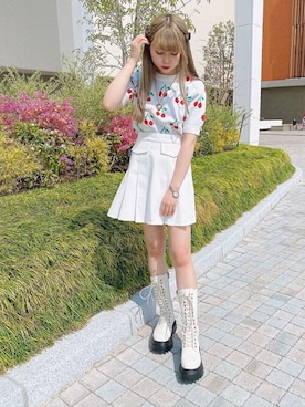 「WC（ダブル シー）のアイテム（ニット/セーター）」を使った、WEGOさん（レディース・150cm）の春コーディネート