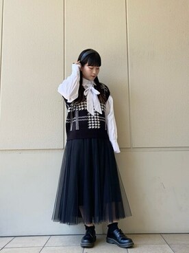 「WC（ダブル シー）のアイテム（ベスト）」を使った、WEGOさん（レディース・151cm）の春コーディネート