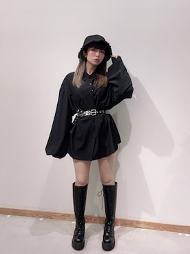 「WEGO（ウィゴー）のWEGO/ハトメベルト（ベルト）」を使った、WEGOさん（レディース・149cm）の春コーディネート