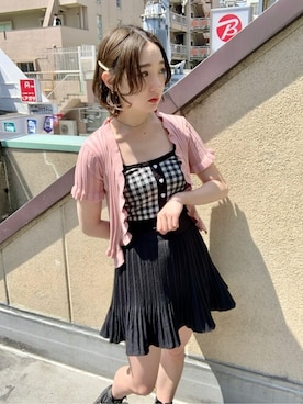 「WC（ダブル シー）のアイテム（カーディガン/ボレロ）」を使った、WEGOさん（レディース・158cm）の春コーディネート