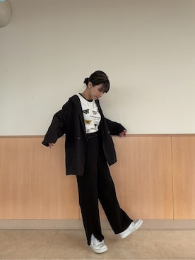 「シュシュ」｜「アイテム（ジャケット/アウター）」を使った、WEGOさん（レディース・152cm）の春コーディネート