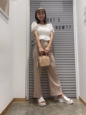 「WEGO（ウィゴー）のWEGO/ワイドカチューシャ（カチューシャ）」を使った、WEGOさん（レディース・164cm）の春コーディネート