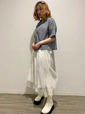 「シアータイツ」｜WEGOさん（レディース・154cm）の春コーディネート