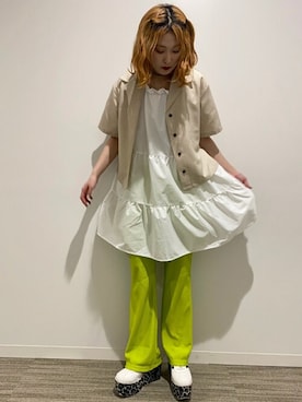 「WEGO（ウィゴー）のアイテム（チュニック）」を使った、WEGOさん（レディース・154cm）の春コーディネート