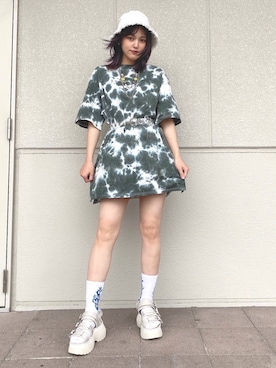 「WEGO（ウィゴー）のWEGO/ハトメベルト（ベルト）」を使った、WEGOさん（レディース・163cm）の春コーディネート