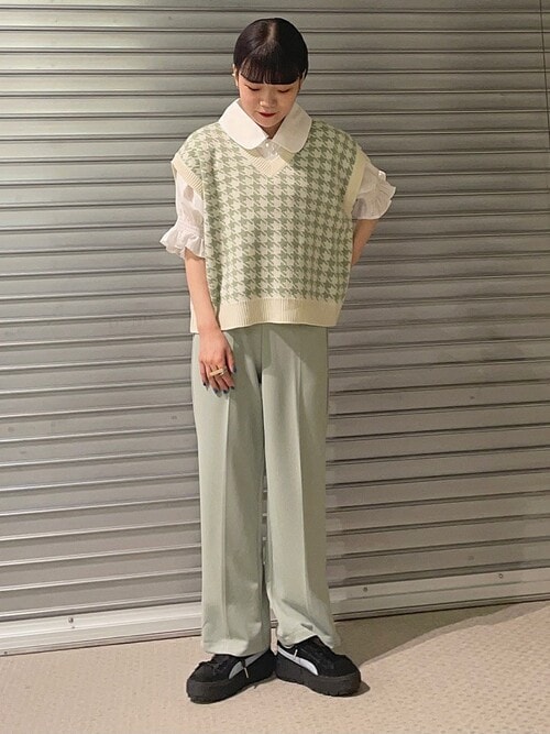 CASTELBAJAC♡ニットベスト 千鳥柄 XL km-122014b0e5_1.jpg