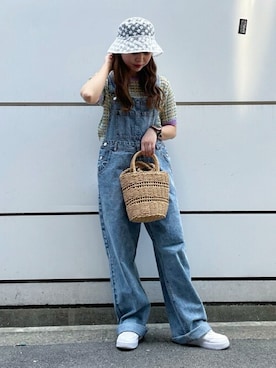 「WEGO（ウィゴー）のアイテム（オールインワン・サロペット）」を使った、WEGOさん（レディース・153cm）の春コーディネート