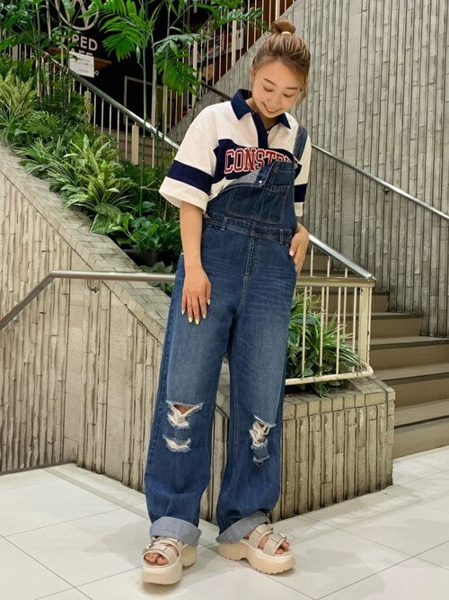 WEGO/【XS～Lサイズ】デニムオーバーオール（サロペット