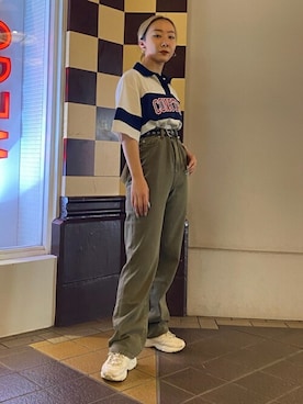 「WEGO（ウィゴー）のWEGO/ハトメベルト（ベルト）」を使った、WEGOさん（レディース・148cm）の春コーディネート