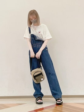 「WEGO（ウィゴー）のアイテム（オールインワン・サロペット）」を使った、WEGOさん（レディース・160cm）の春コーディネート