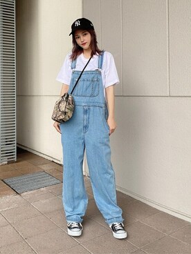 「WEGO（ウィゴー）のアイテム（オールインワン・サロペット）」を使った、WEGOさん（レディース・163cm）の春コーディネート