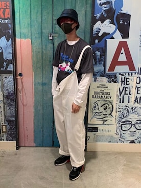 「WEGO（ウィゴー）のアイテム（オールインワン・サロペット）」を使った、WEGOさん（メンズ・172cm）の春コーディネート