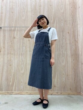 「WEGO（ウィゴー）のアイテム（ジャンパースカート）」を使った、WEGOさん（レディース・161cm）の春コーディネート