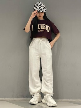 「WEGO（ウィゴー）のアイテム（ハンチング/ベレー帽）」を使った、WEGOさん（レディース・154cm）の夏コーディネート