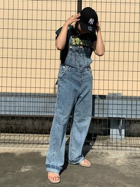 「WEGO（ウィゴー）のアイテム（オールインワン・サロペット）」を使った、WEGOさん（レディース・163cm）の夏コーディネート