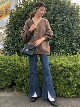 「WEGO（ウィゴー）のアイテム（バレエシューズ）」を使った、WEGOさん（レディース・160cm）の秋コーディネート