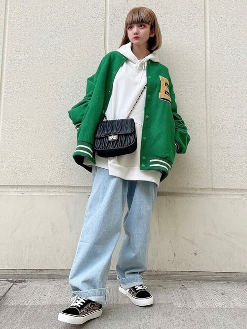 Wego Wego Staff Wegoのスタジャンを使ったコーディネート Wear