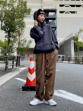 「WEGO（ウィゴー）のWEGO/ハトメベルト（ベルト）」を使った、WEGOさん（レディース・157cm）の秋コーディネート