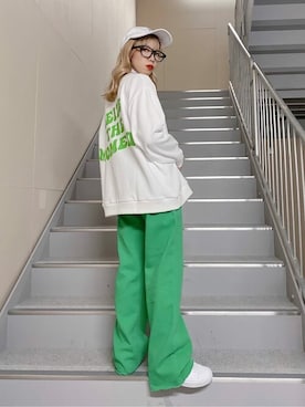 「WC（ダブル シー）のアイテム（スラックス）」を使った、WEGOさん（レディース・150cm）の冬コーディネート