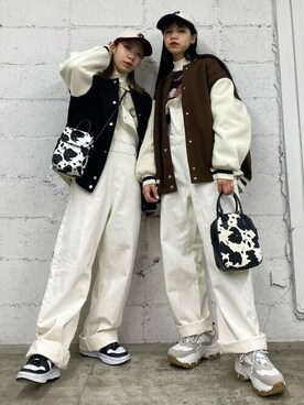 「WEGO（ウィゴー）のアイテム（オールインワン・サロペット）」を使った、WEGOさん（レディース・152cm）の冬コーディネート