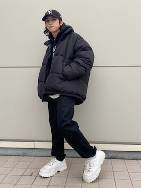 「WEGO（ウィゴー）のアイテム（ダウンジャケット/コート）」を使った、WEGOさん（メンズ・168cm）の冬コーディネート
