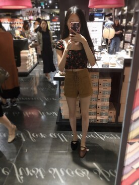 「6IXTY8IGHTのアイテム（パンツ）」を使った、𝓀𝓃.さん（レディース・156cm）の夏コーディネート